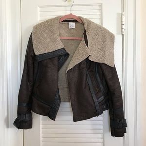 Faux leather jacket